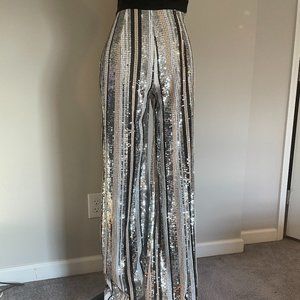 NBD Wide leg sequin pants